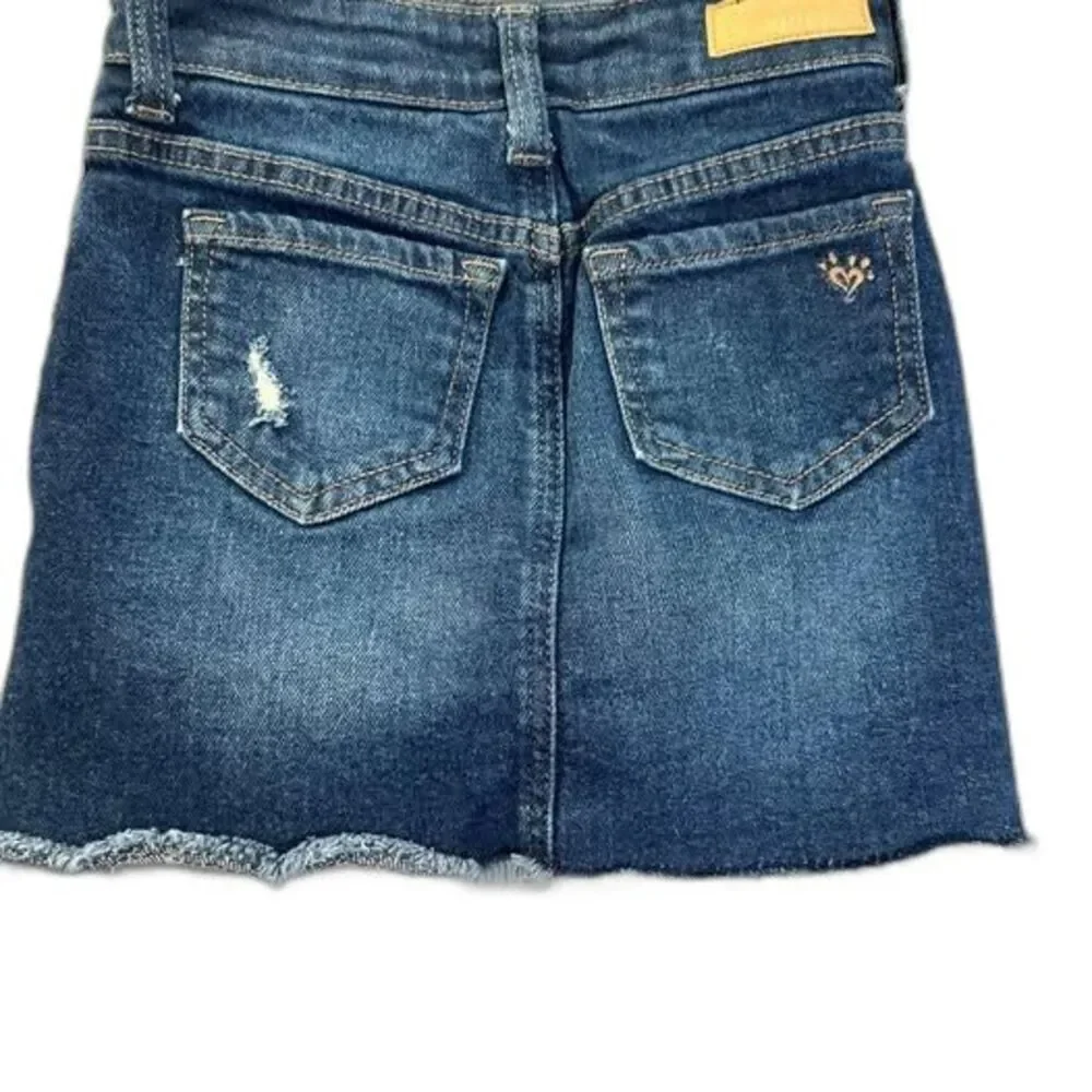 Justice Girl's High Rise Denim Skirt, Size 7